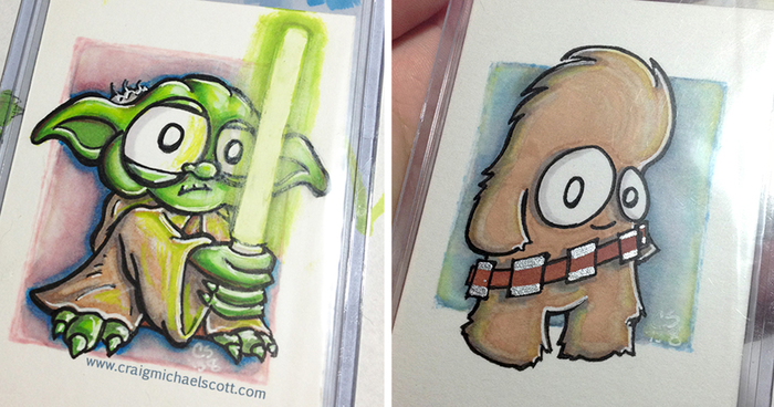 700x368 i make star wars characters irresistibly adorable bored panda - Star Wars Characters Drawings