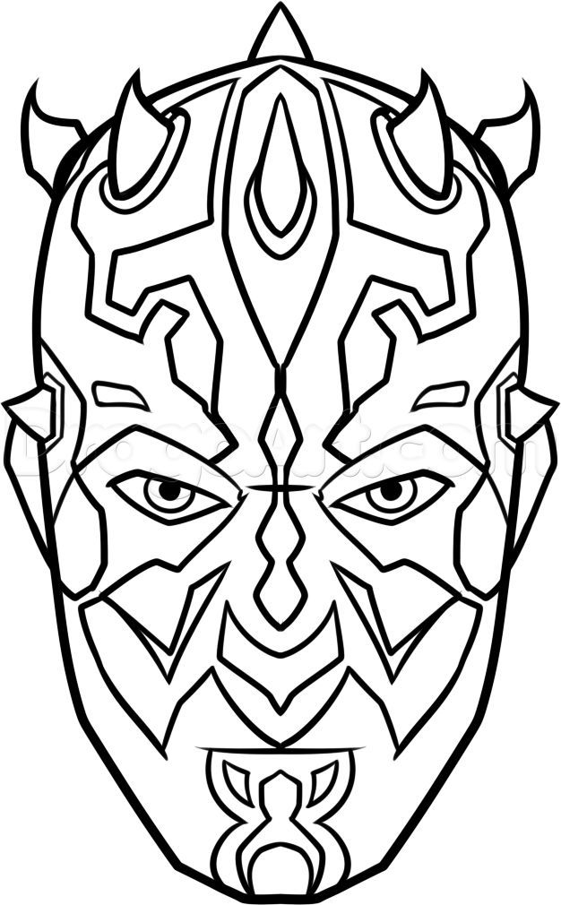 626x1010 Darth Maul Coloring - Star Wars Characters Drawings