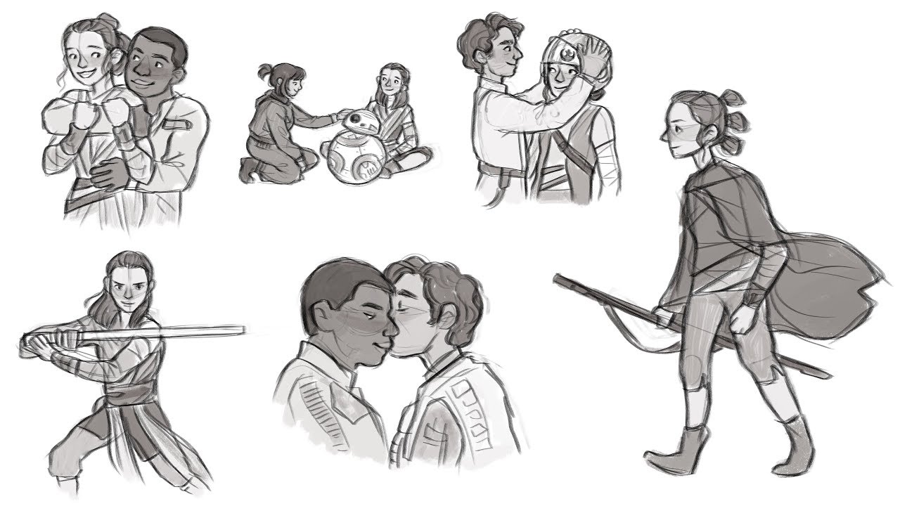 1280x720 Drawing - Star Wars Characters Drawings