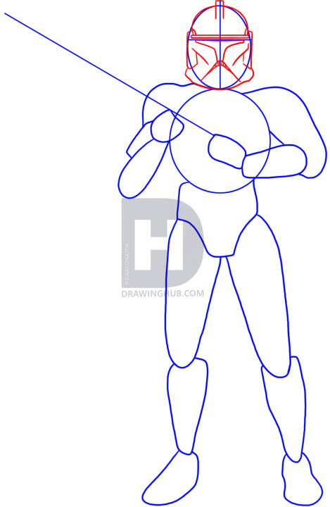 469x720 how to draw a clone trooper, step - Star Wars Clone Drawing