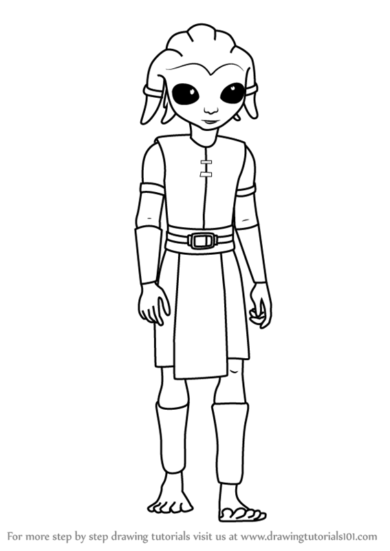 567x800 Learn How To Draw Zatt From Star Wars - Star Wars Clone Drawing