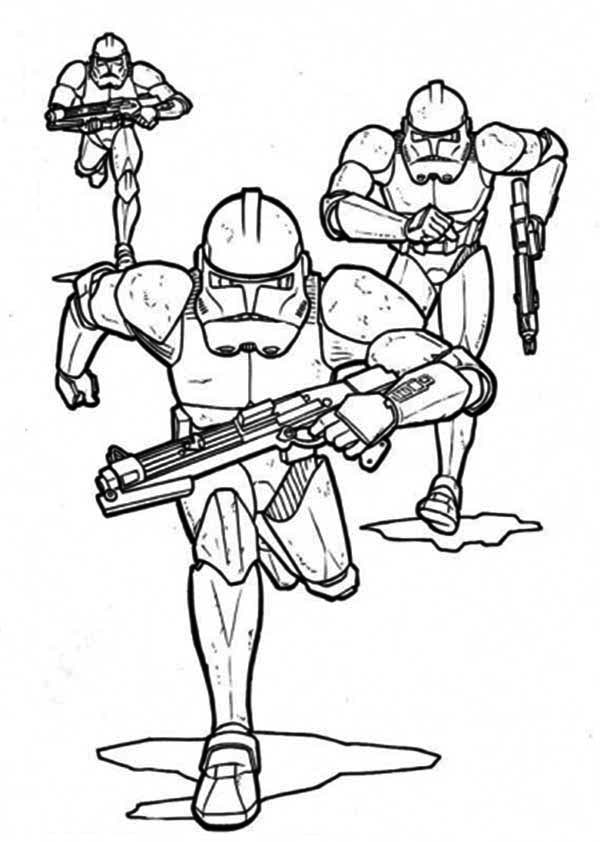 600x842 star wars clone trooper coloring pages - Star Wars Clone Wars Drawings