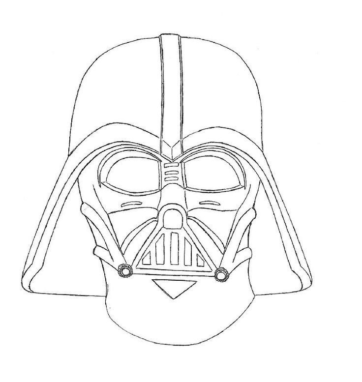 736x777 darth vader outline for star wars party bdays star - Star Wars Darth Vader Drawing