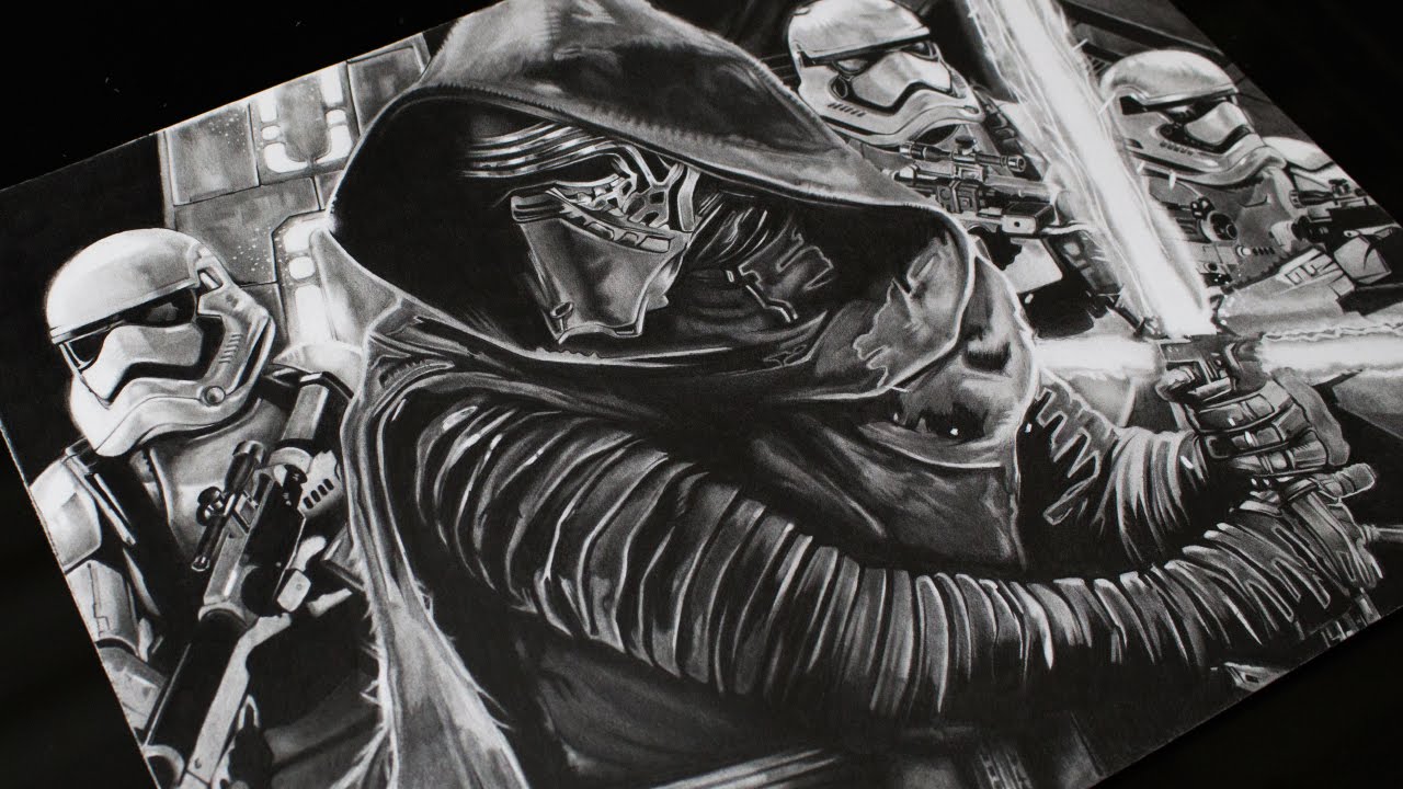 1280x720 drawing kylo ren - Star Wars Drawing Art
