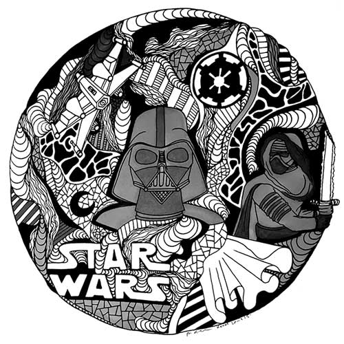 500x500 Star Wars Drawings - Star Wars Drawing Art