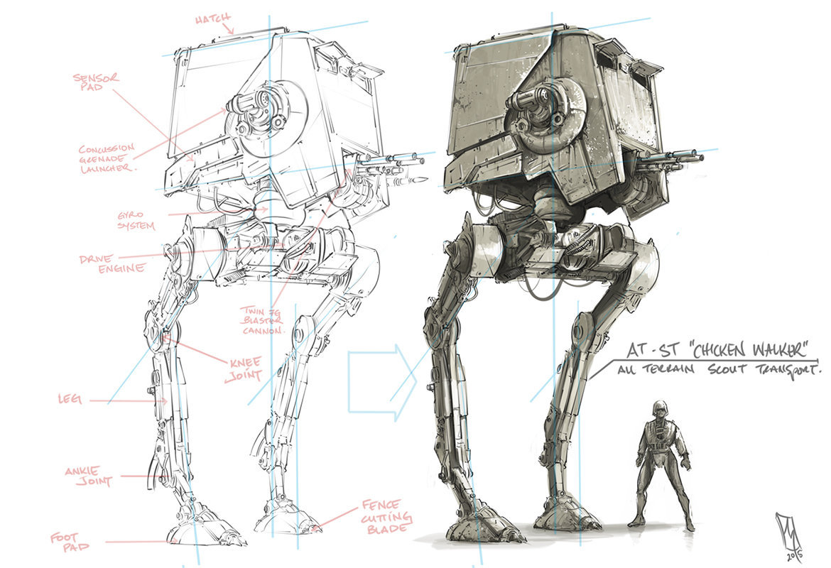 1170x800 drawing art star wars fanart artist traditional art study fan art - Star Wars Drawing Art