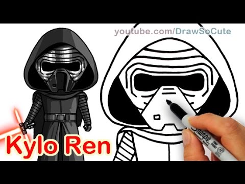 480x360 how to draw star wars kylo ren step - Star Wars Drawing Ideas