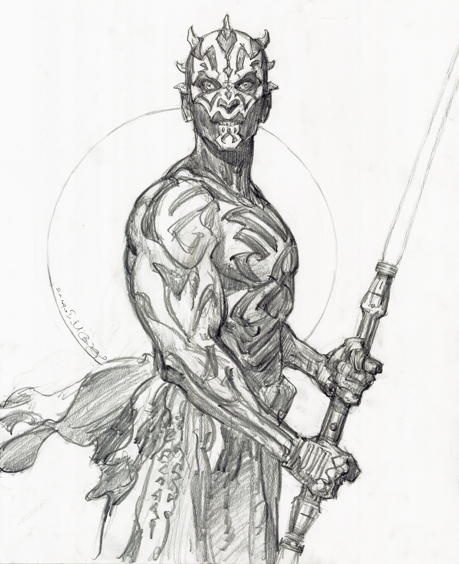 937x1150 star wars, darth maul drawing iain mccaig, in han p's star wars - Star Wars Drawings