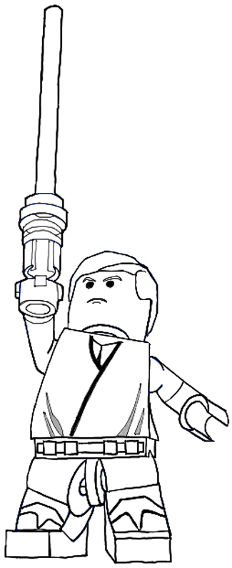 325x795 how to draw lego luke skywalker in easy steps drawing tutorial - Star Wars Lego Drawing