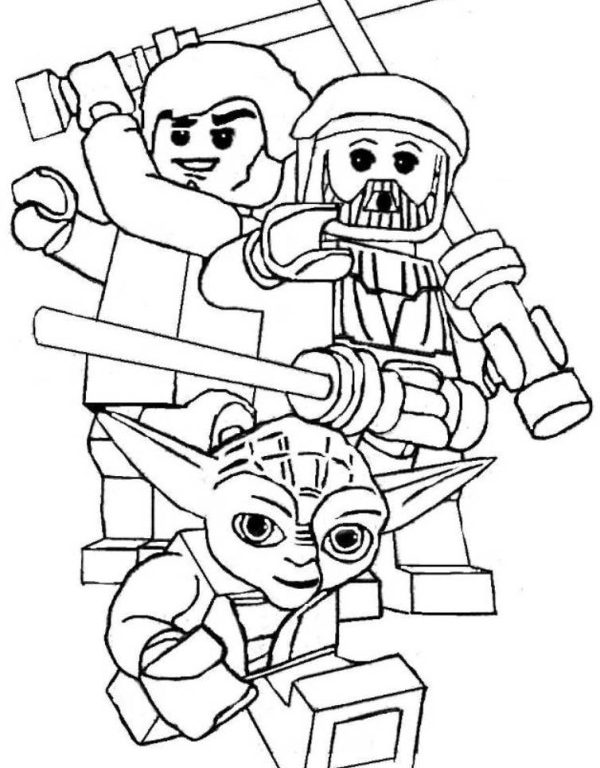 600x768 lego star wars coloring pages - Star Wars Lego Drawing