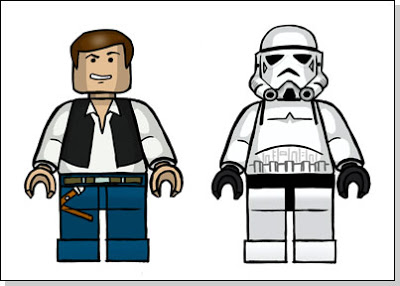 400x286 lego toys drawing lego han solo and stormtrooper - Star Wars Lego Drawing