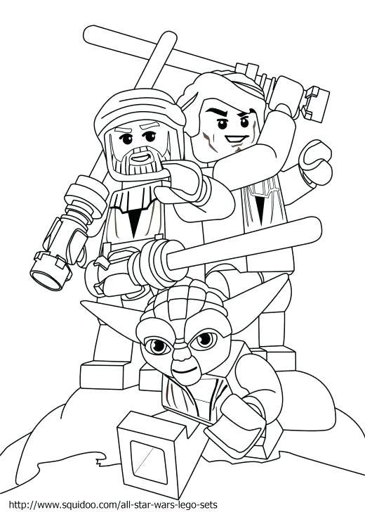 520x735 Star Wars Yoda Coloring Pages Betterfor - Star Wars Lego Drawing