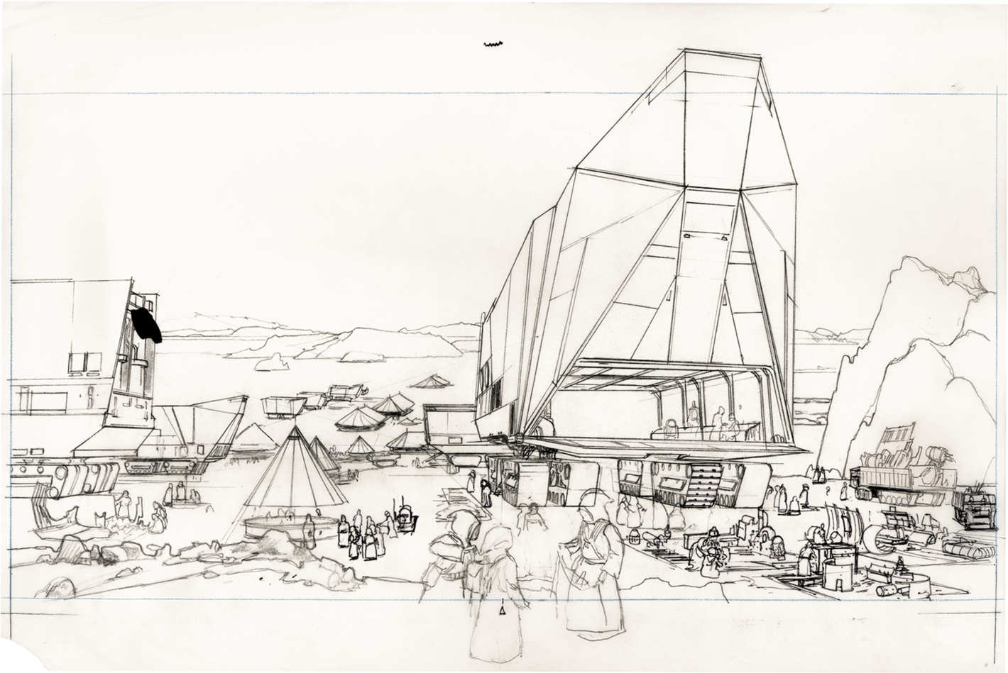 1420x949 inside a giant star wars nerd's giant books of star wars prototype art - Star Wars Line Drawing