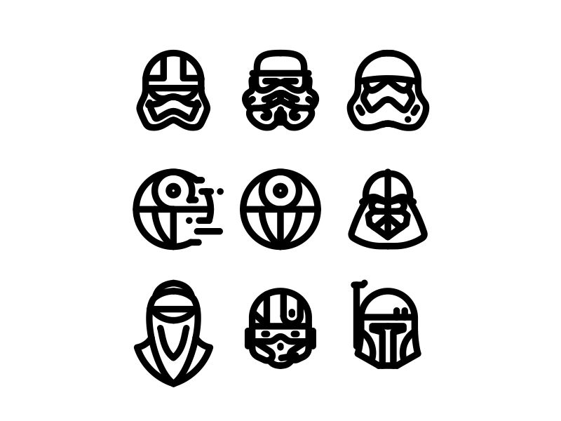 800x600 Top Free Star Wars Vector Icon Sets - Star Wars Line Drawing