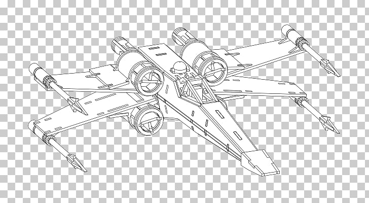 728x400 x wing starfighter star wars x wing miniatures game coloring book - Star Wars Line Drawing