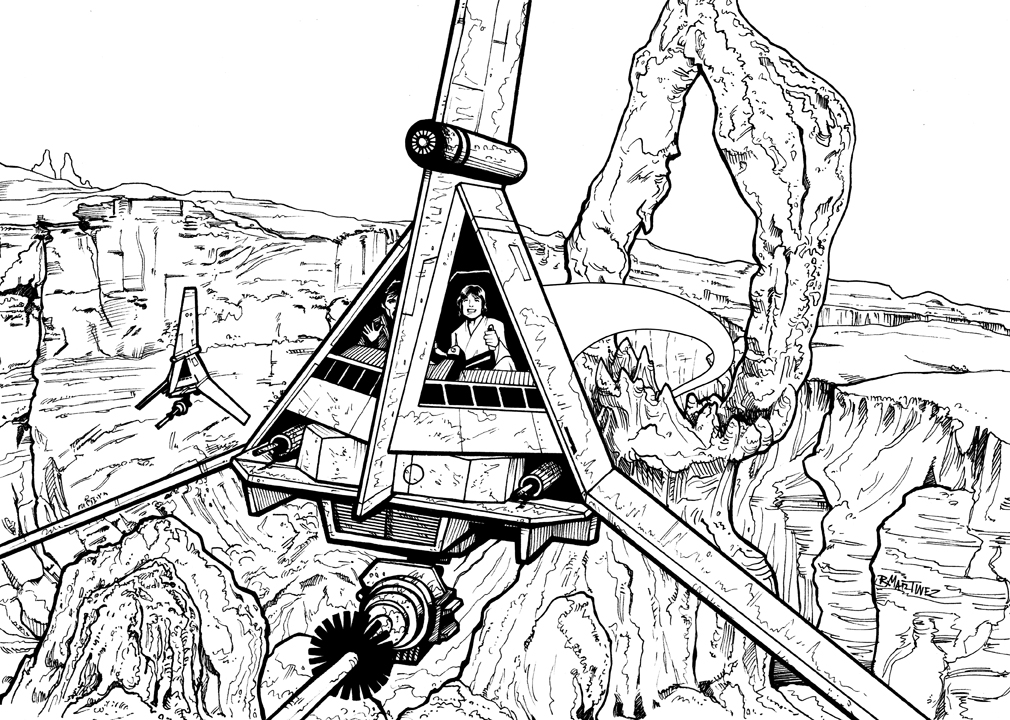 1010x720 Art For Sale! Star Wars Illustrated A New Hope - Star Wars Line Drawing