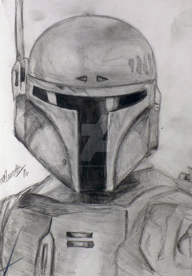 745x1073 Pencil Sketch Starwars And Original Boba Fett Star Wars Pencil - Star Wars Pencil Drawings