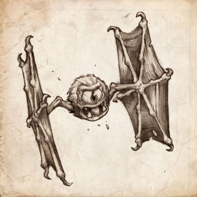 640x640 star wars ships reimagined as cartoon monsters - Star Wars Ships Drawings