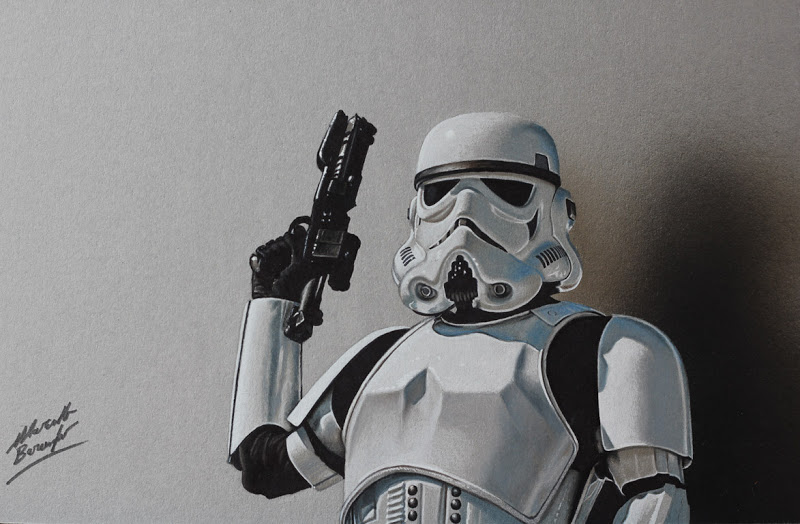 800x524 imperial stormtrooper star wars drawing - Star Wars Stormtrooper Drawing
