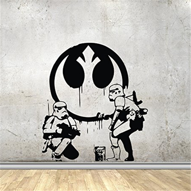 640x640 Movie Film Wall Decals Funny Star Wars Stormtroopers Draw Graffiti - Star Wars Stormtrooper Drawing