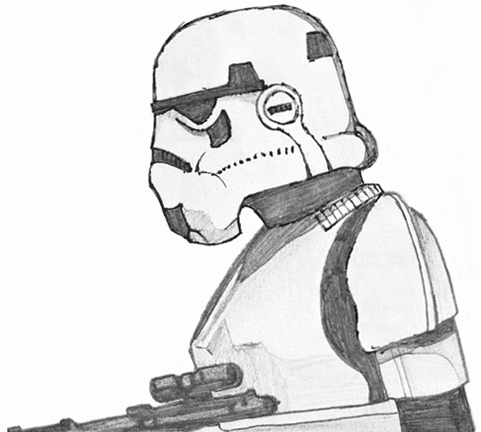 Star Wars Stormtrooper Drawing at PaintingValley.com | Explore ...