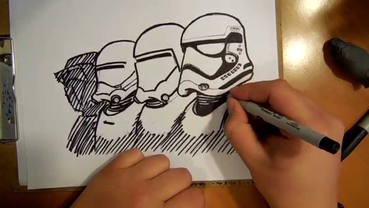 1280x720 Drawing Star Wars Episode Stormtroopers - Star Wars Stormtrooper Drawing