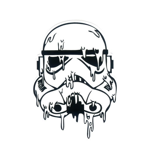 500x500 stormtrooper helmet decal - Star Wars Stormtrooper Helmet Drawing