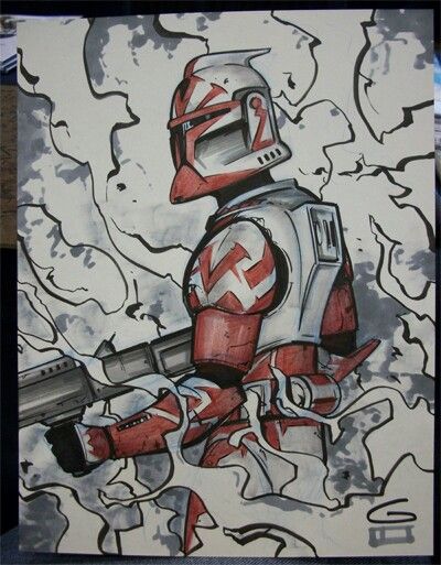 400x513 shock trooper cartoons star wars drawings, star wars, star - Star Wars The Clone Wars Drawings