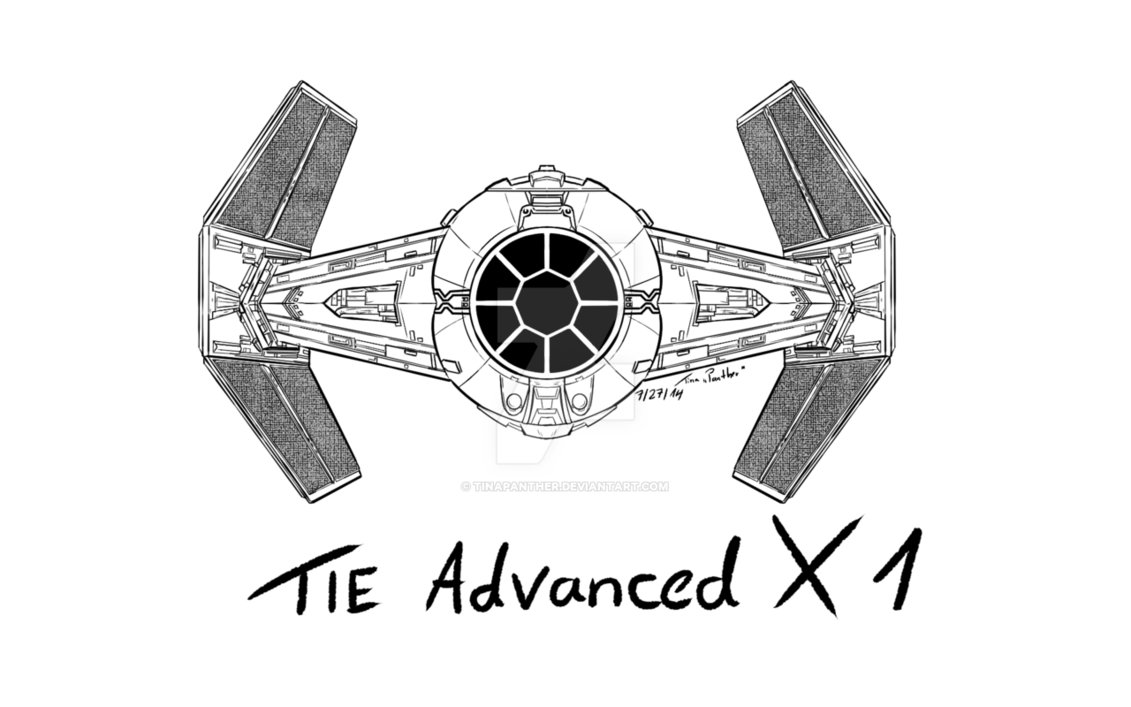 1131x707 star wars tie fighter - Star Wars Tie Fighter Drawing