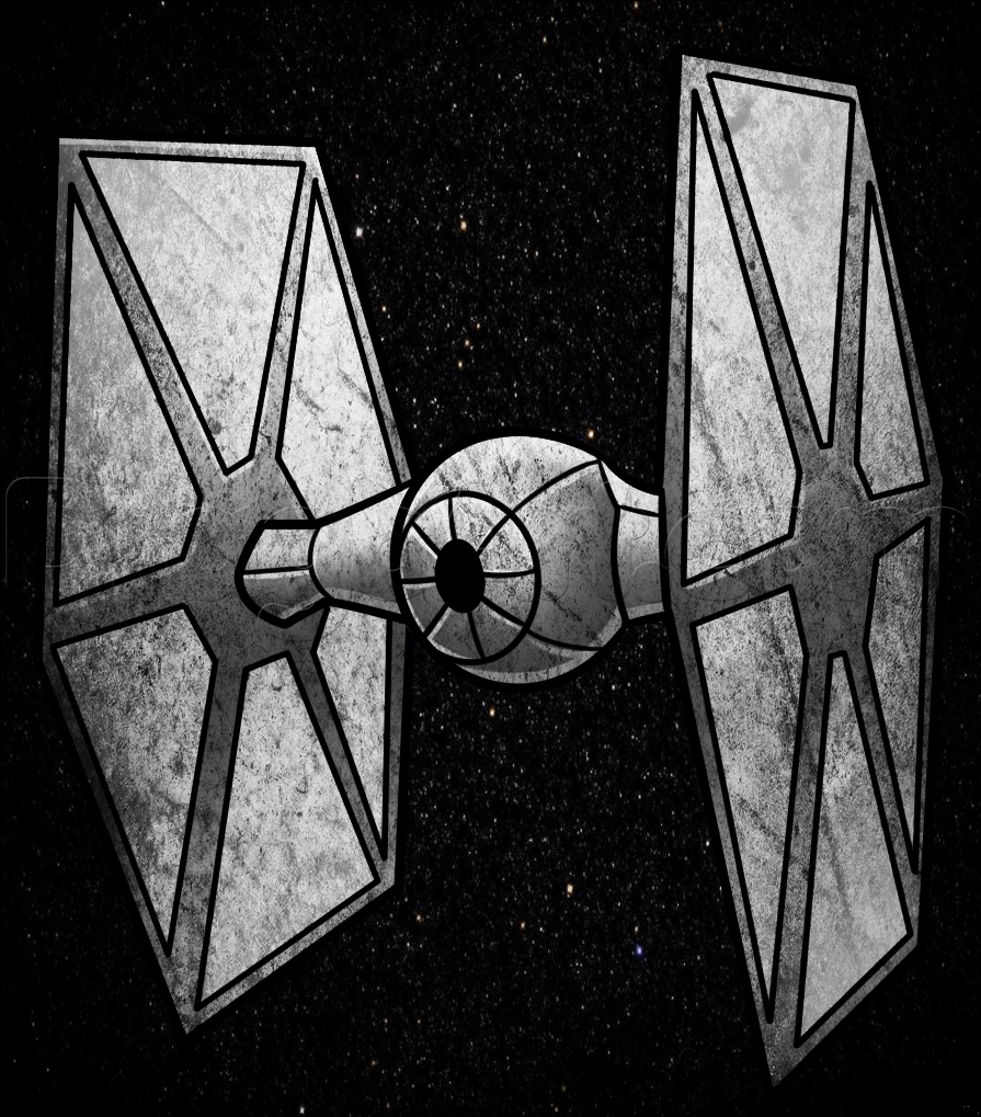 895x1019 how to draw a tie fighter easy, step - Star Wars Tie Fighter Drawing