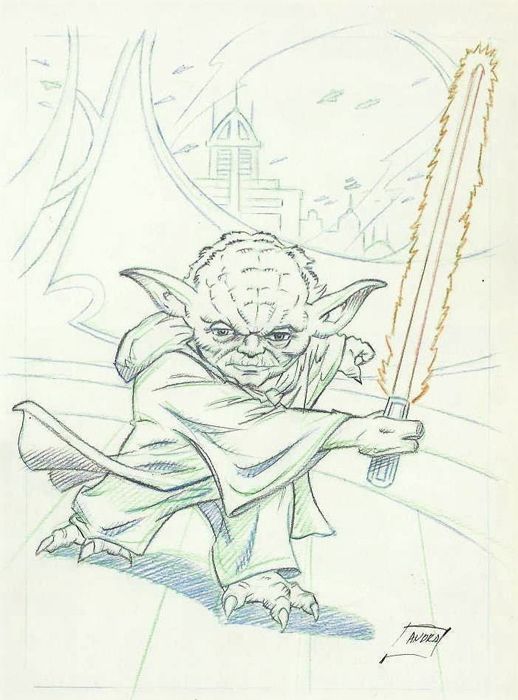518x700 Star Wars - Star Wars Yoda Drawing