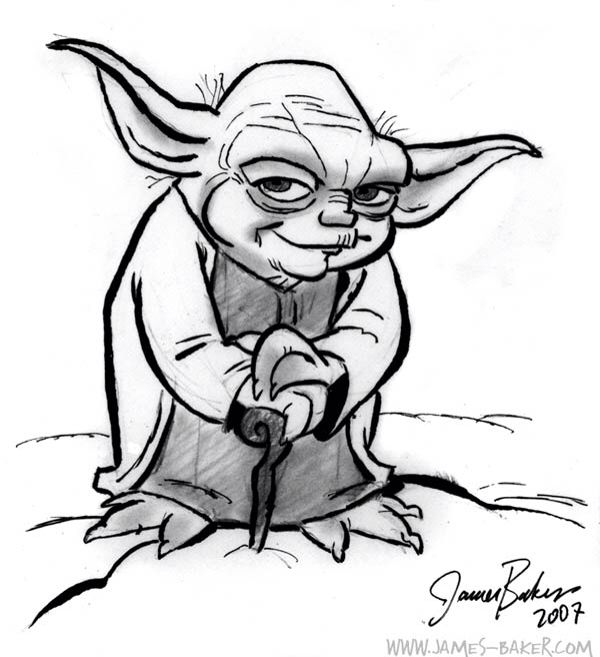 600x657 yoda drawing star wars drawings, yoda drawing, cute drawings - Star Wars Yoda Drawing