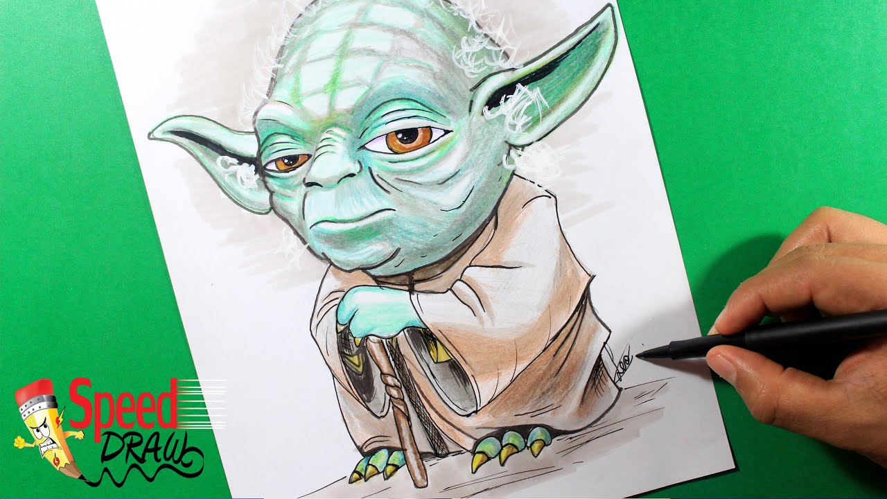 1280x720 how to draw star wars how to draw yoda como dibujar yoda - Star Wars Yoda Drawing