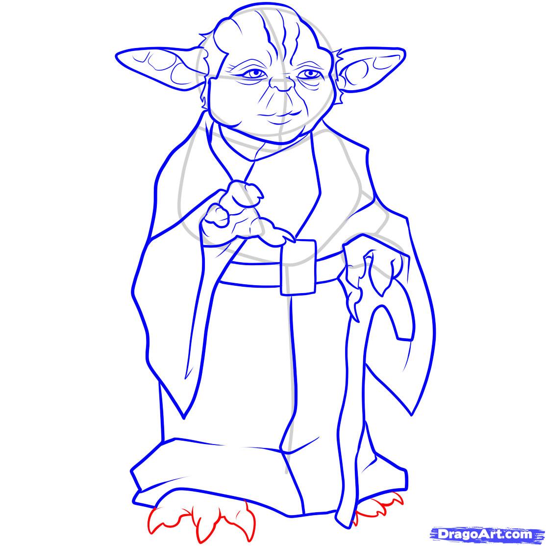 1114x1114 how to draw yoda, step - Star Wars Yoda Drawing
