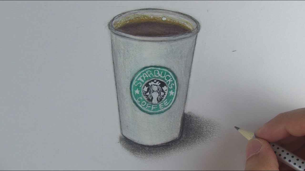 1280x720 realistic starbucks cup - Starbucks Coffee Drawing