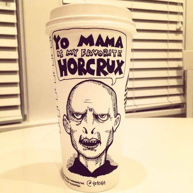 760x761 starbucks coffee cup cartoons - Starbucks Coffee Drawing