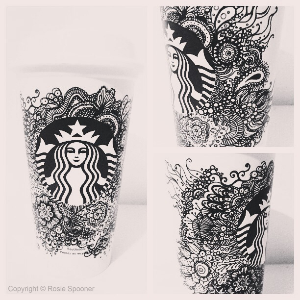612x612 starbucks doodles rosie spooner - Starbucks Cup Drawing