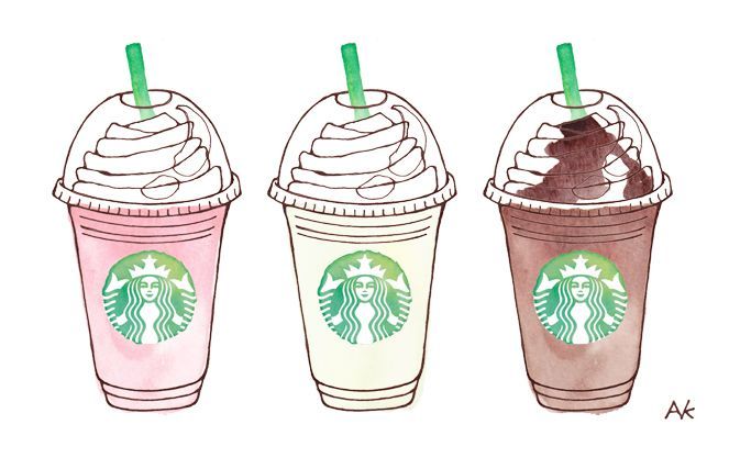 663x417 frappuccino drawing image galleries - Starbucks Drawing