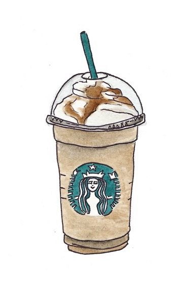 384x592 illustration art watercolor colrful bright lovely cute soft - Starbucks Drawing