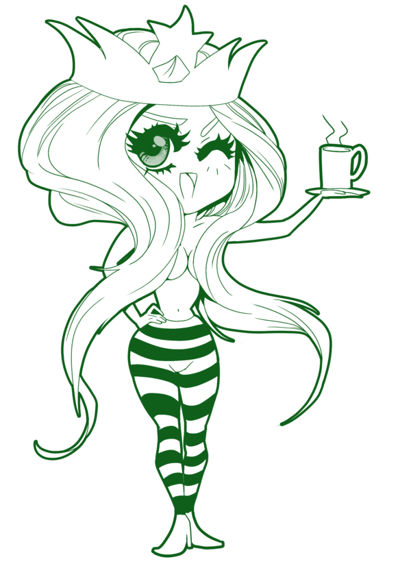 600x826 Collection Of Free Starbucks Drawing Mermaid Download On Ui Ex - Starbucks Drawing