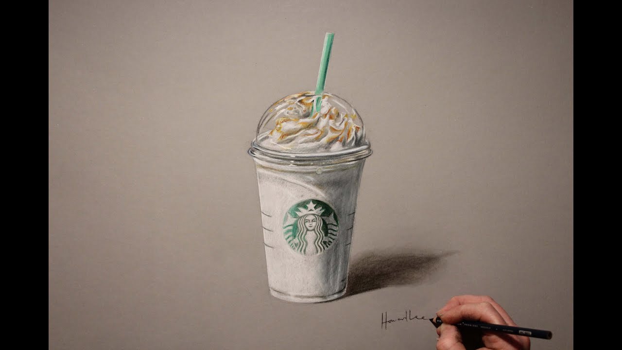 1280x720 drawing time lapse starbucks frappuccino - Starbucks Drawing