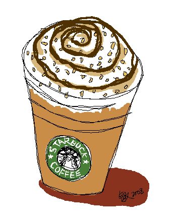 347x434 Starbucks Clipart Tumblr Drawing - Starbucks Drawing Tumblr
