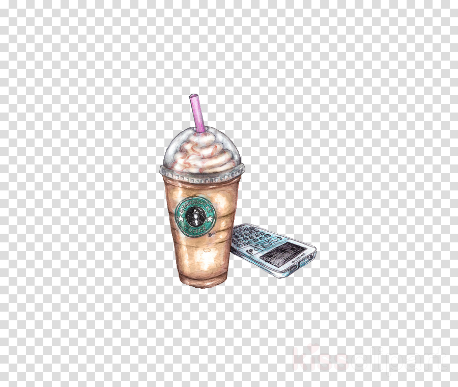 900x760 drawing, coffee, art, transparent png image clipart free download - Starbucks Frap Drawing