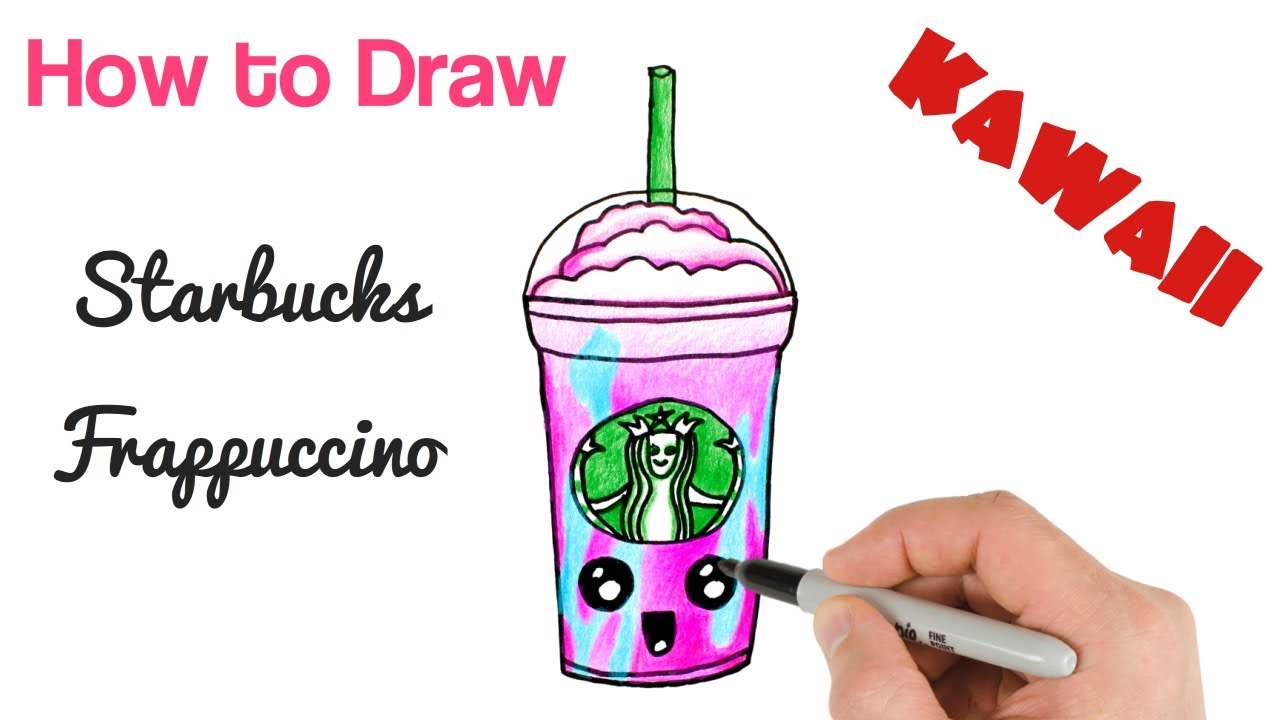 1280x720 How To Draw Starbucks Frappuccino Kawaii - Starbucks Frappuccino Drawing