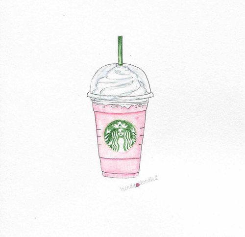 500x483 Cute Pencil Drawings Tumblr Starbucks Gtgt - Starbucks Frappuccino Drawing