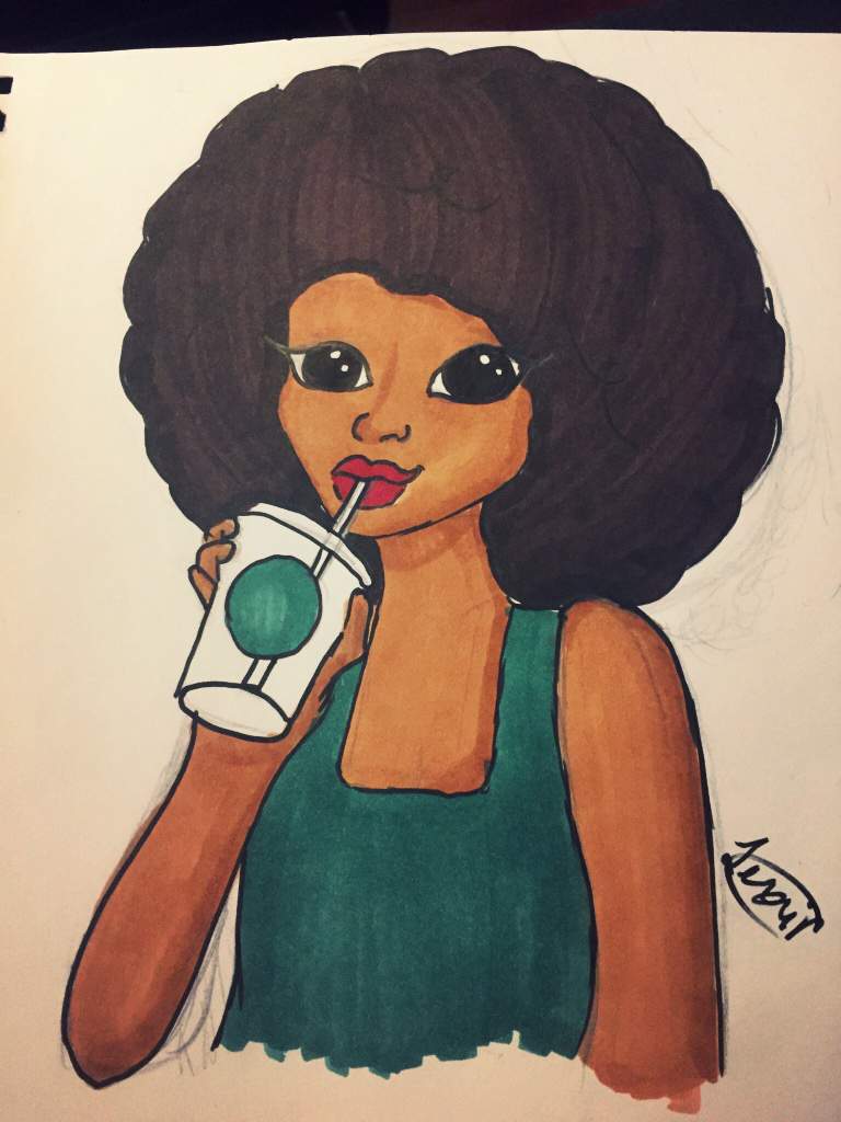 768x1024 Starbucks Girl Amino - Starbucks Girl Drawing