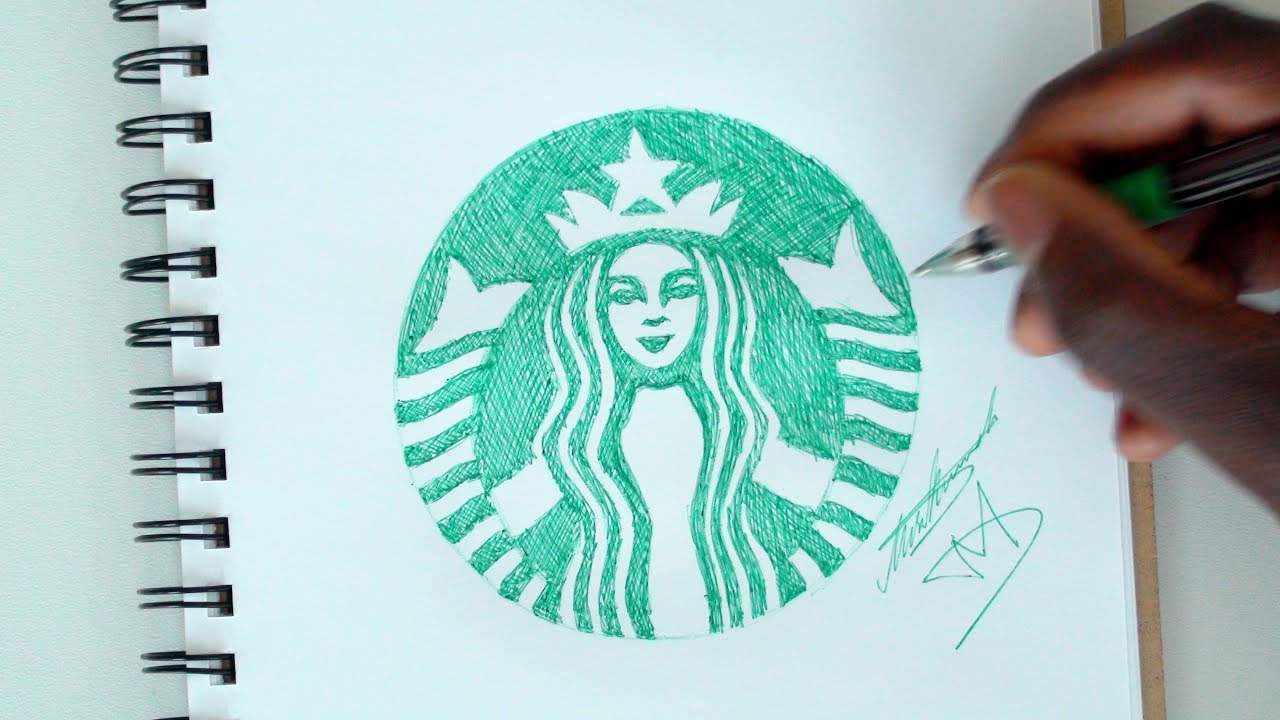 1280x720 Sketch Sunday - Starbucks Logo Drawing