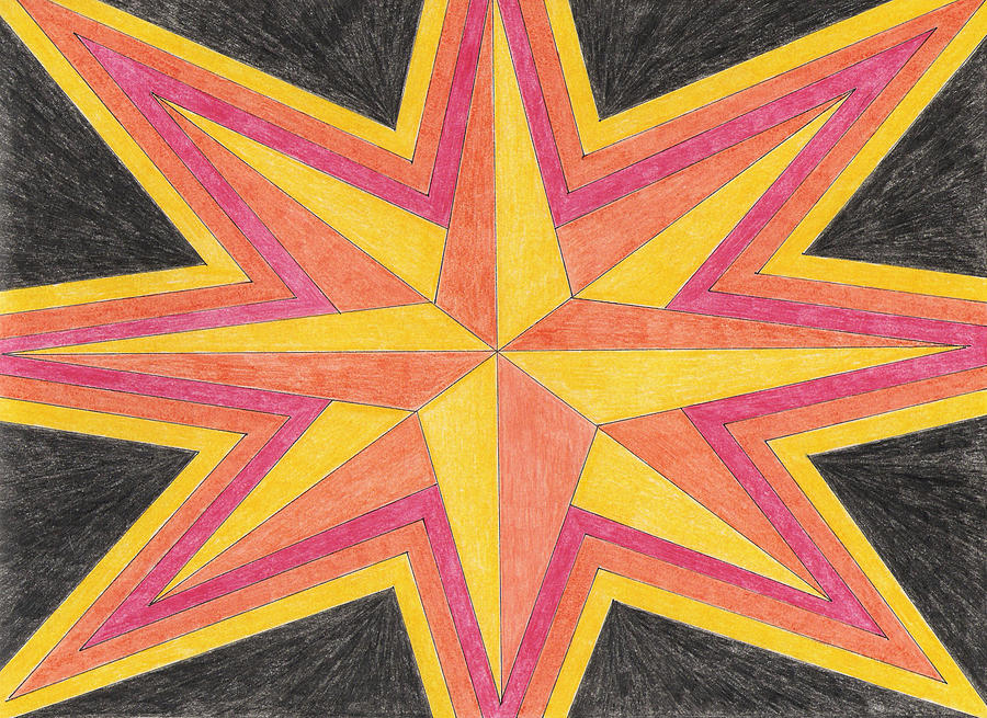 900x655 Starburst Drawing - Starburst Drawing