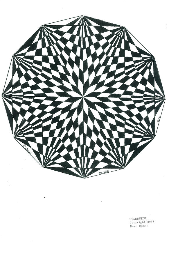 582x900 Starburst Drawing - Starburst Drawing