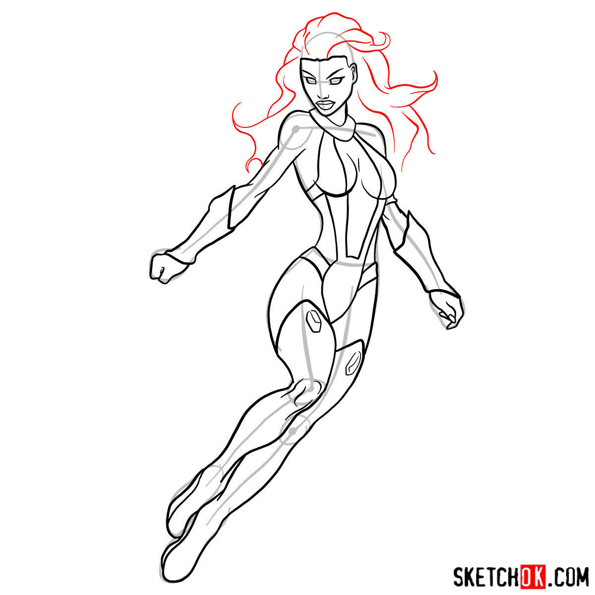 1200x1200 how to draw starfire from dc comics - Starfire Drawing